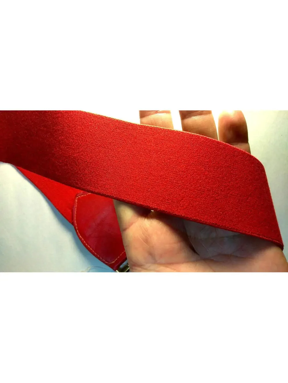 Vintage 1980s Red Belt High Waist Cinch Rouge Leather Rojo Elastic Cinturon Med
